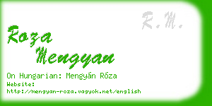 roza mengyan business card