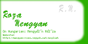roza mengyan business card